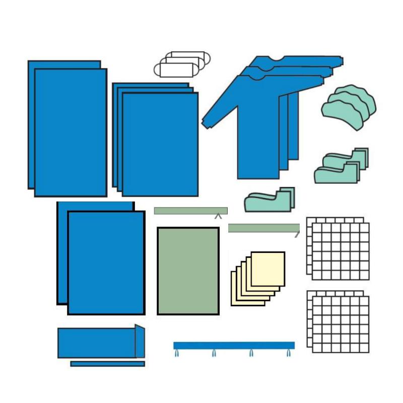 " Комплект одягу та покриттів хірургічний для операцій на нижніх кінцівках, одноразового використання, стерильний,ТМ «АХІЛЛ» "